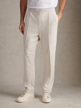 Mens Interlock Pintuck Joggers Beige