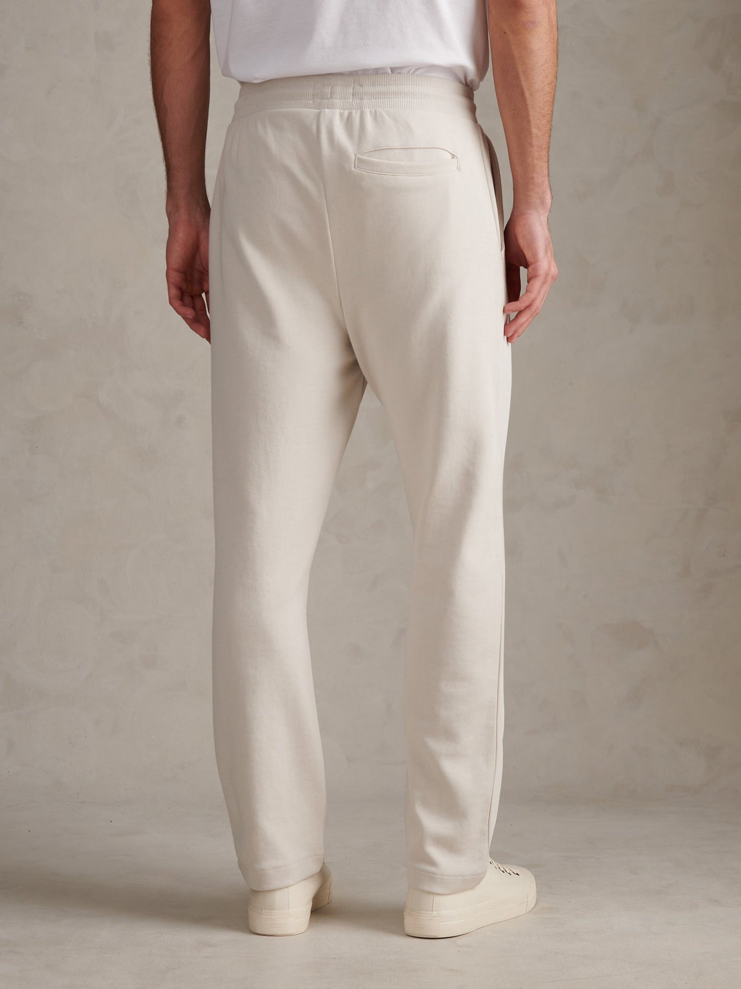 Mens Interlock Pintuck Joggers Beige