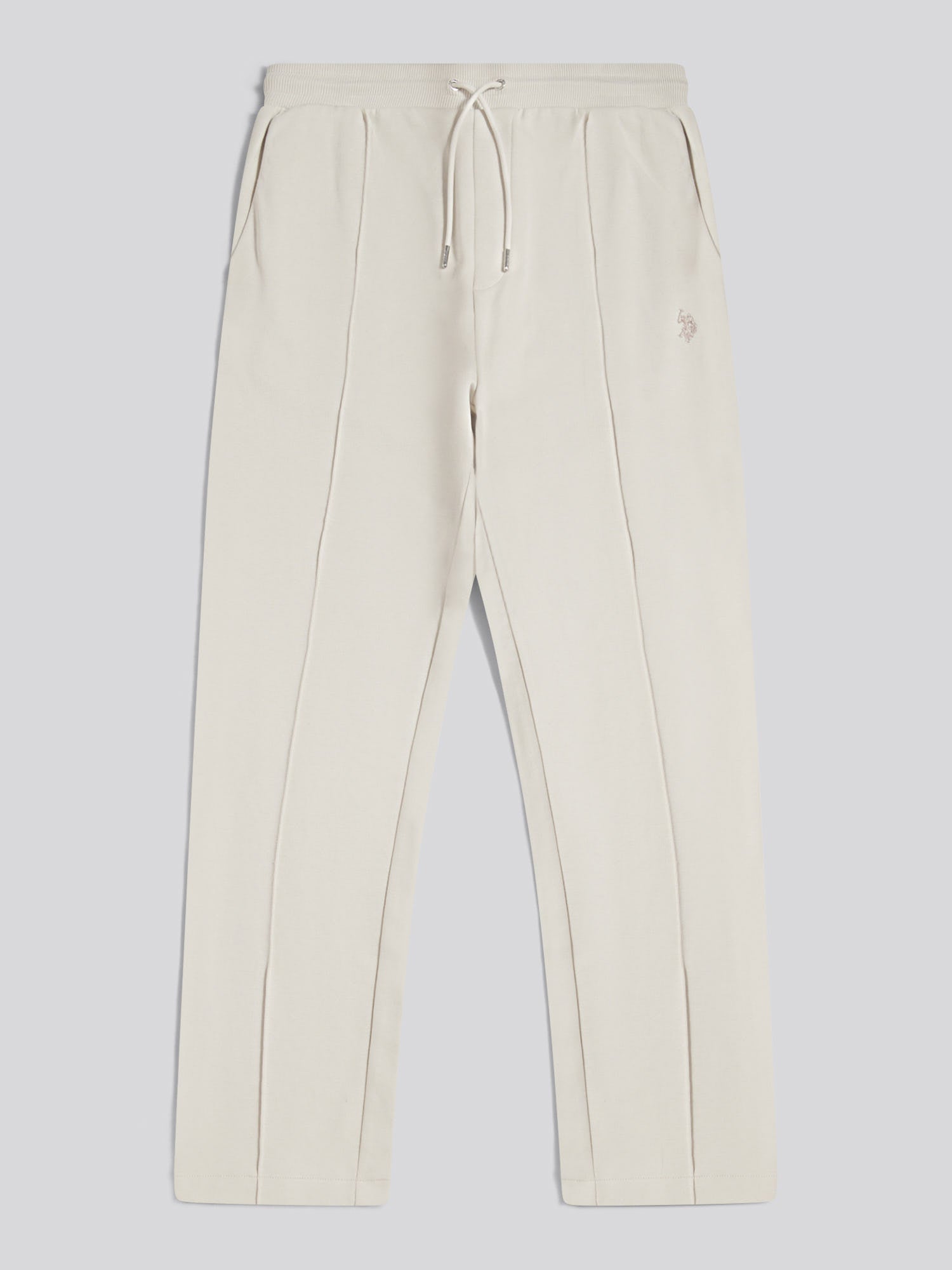 Mens Interlock Pintuck Joggers Beige