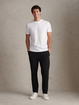 Mens Interlock Pintuck Joggers Black Bright White DHM