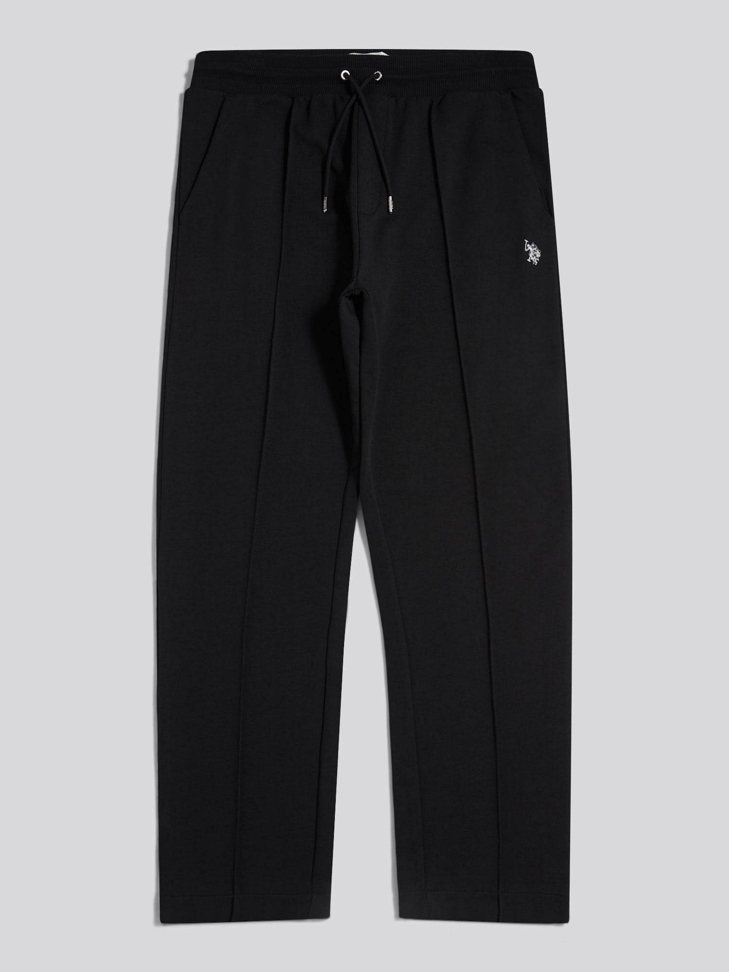 Mens Interlock Pintuck Joggers Black Bright White DHM