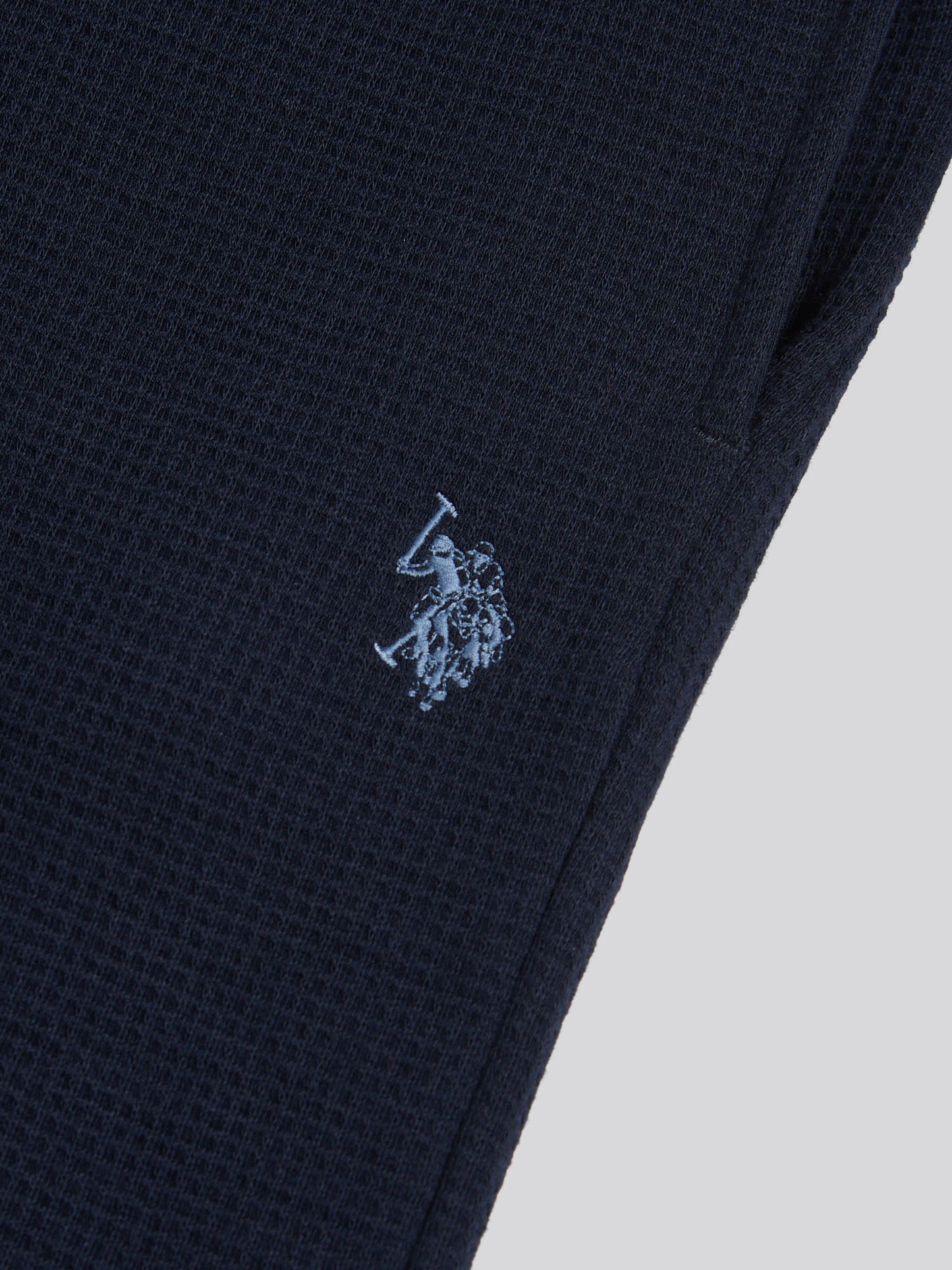 Mens Waffle Sweat Shorts Dark Sapphire Navy