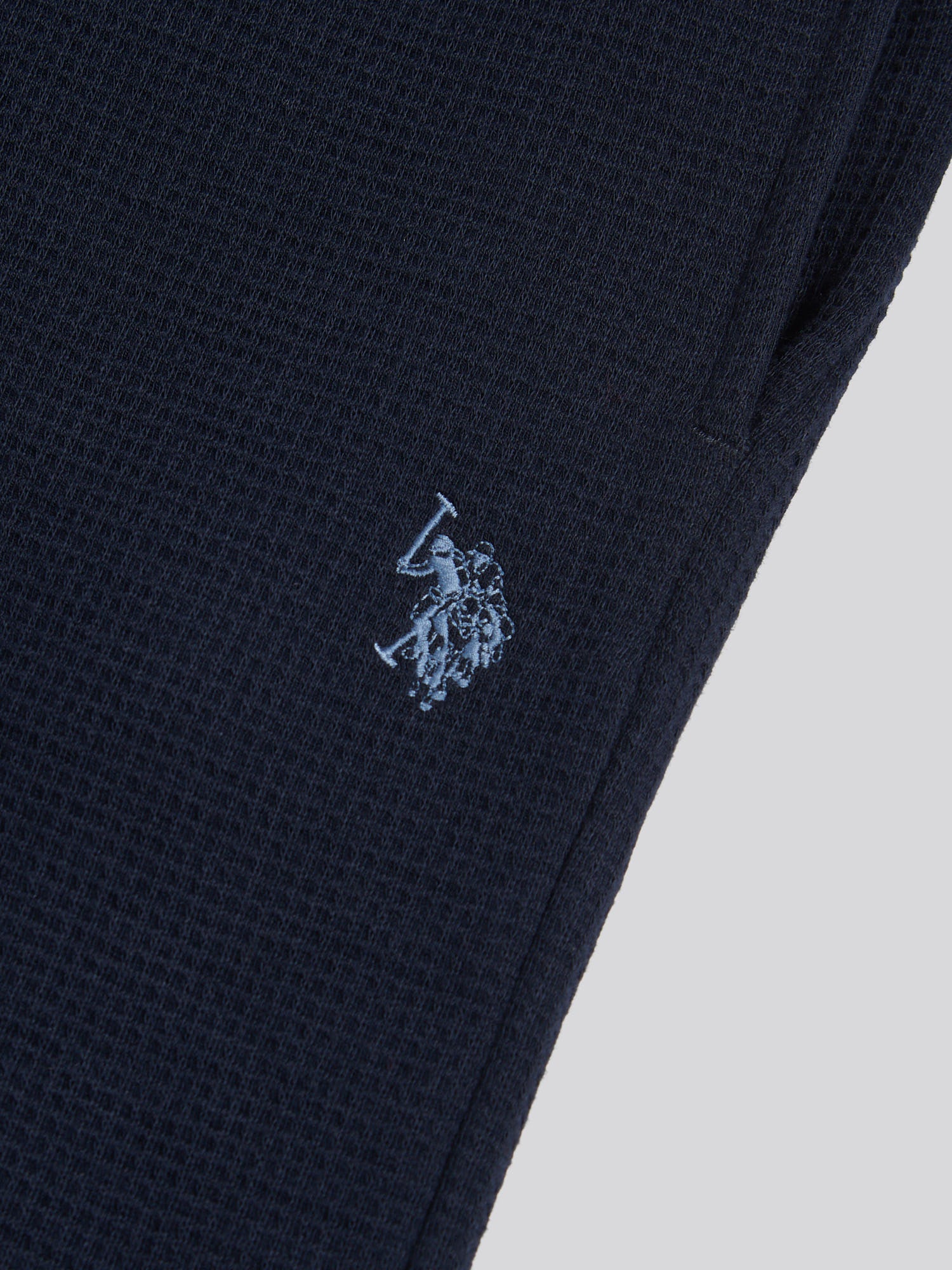 Mens Waffle Sweat Shorts Dark Sapphire Navy