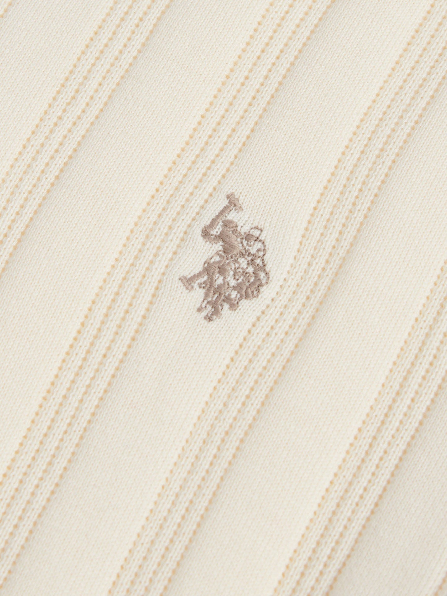 Mens Vertical Texture Knit T-Shirt Whisper White