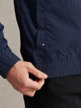 Mens Zip Through Bomber Jacket Dark Sapphire Navy