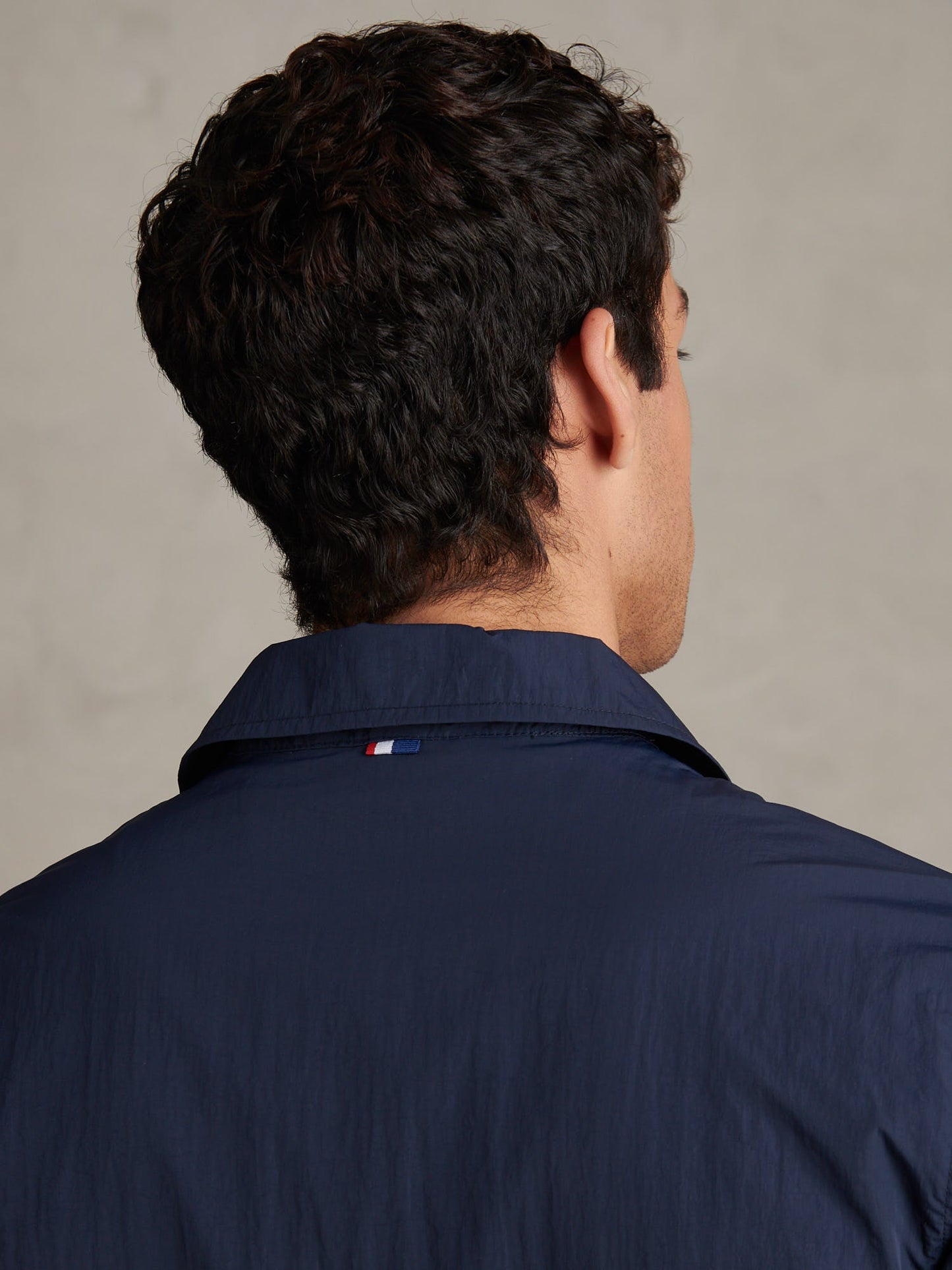 Mens Zip Through Bomber Jacket Dark Sapphire Navy