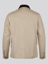 Mens Textured Collared Jacket Trench Coat