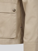 Mens Textured Collared Jacket Trench Coat