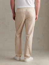 Mens Linen Blend Drawstring Trousers French Oak