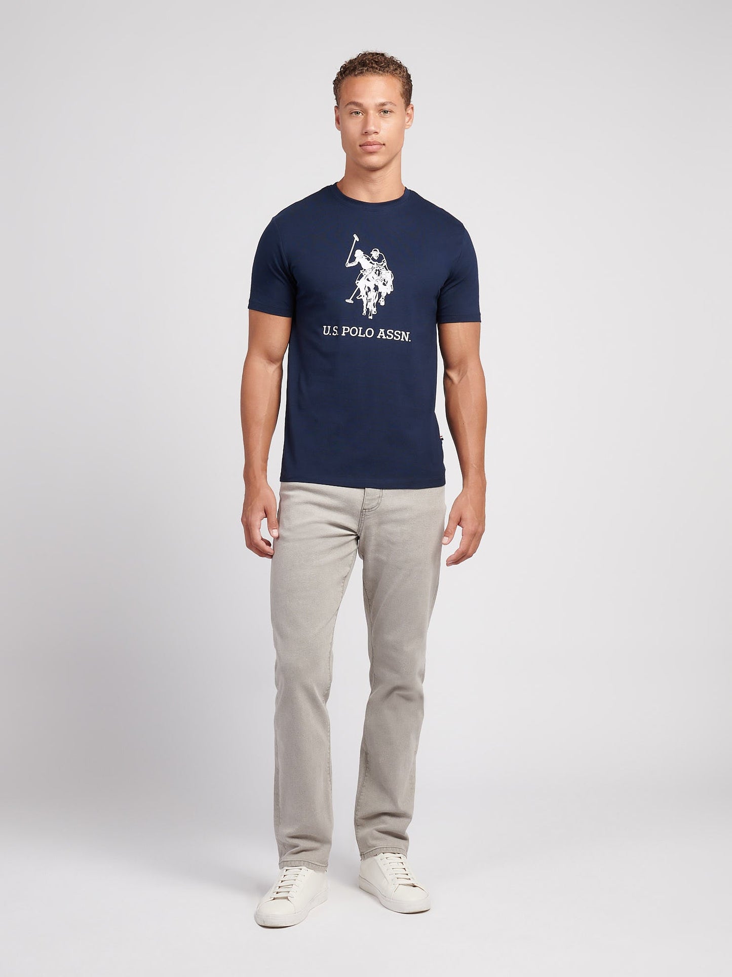 Mens Straight Fit Jean Dark Grey Stone Wash