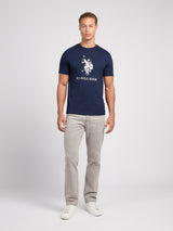 Mens Straight Fit Jean Dark Grey Stone Wash