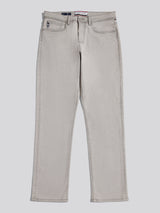 Mens Straight Fit Jean Dark Grey Stone Wash