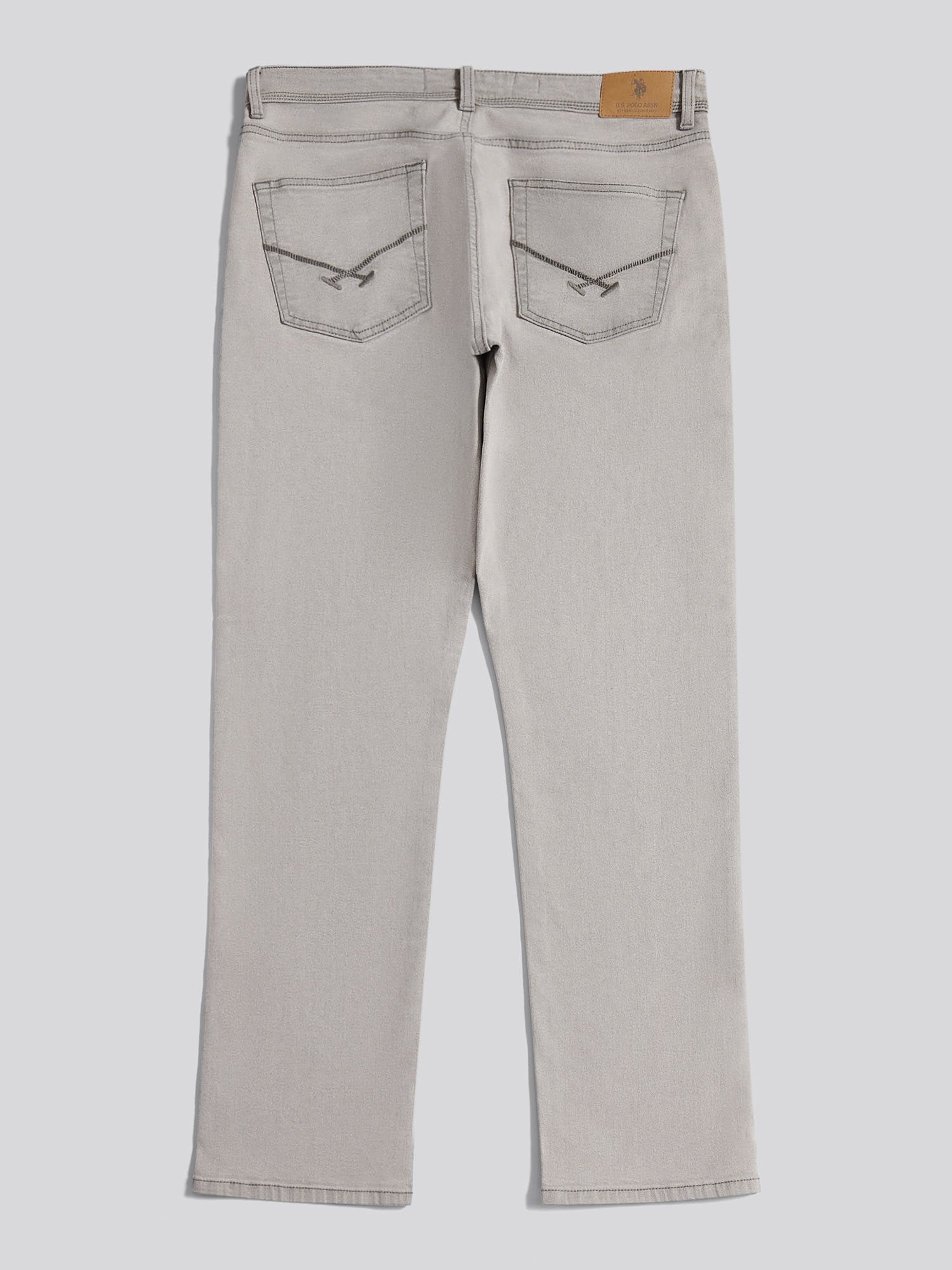 Mens Straight Fit Jean Dark Grey Stone Wash