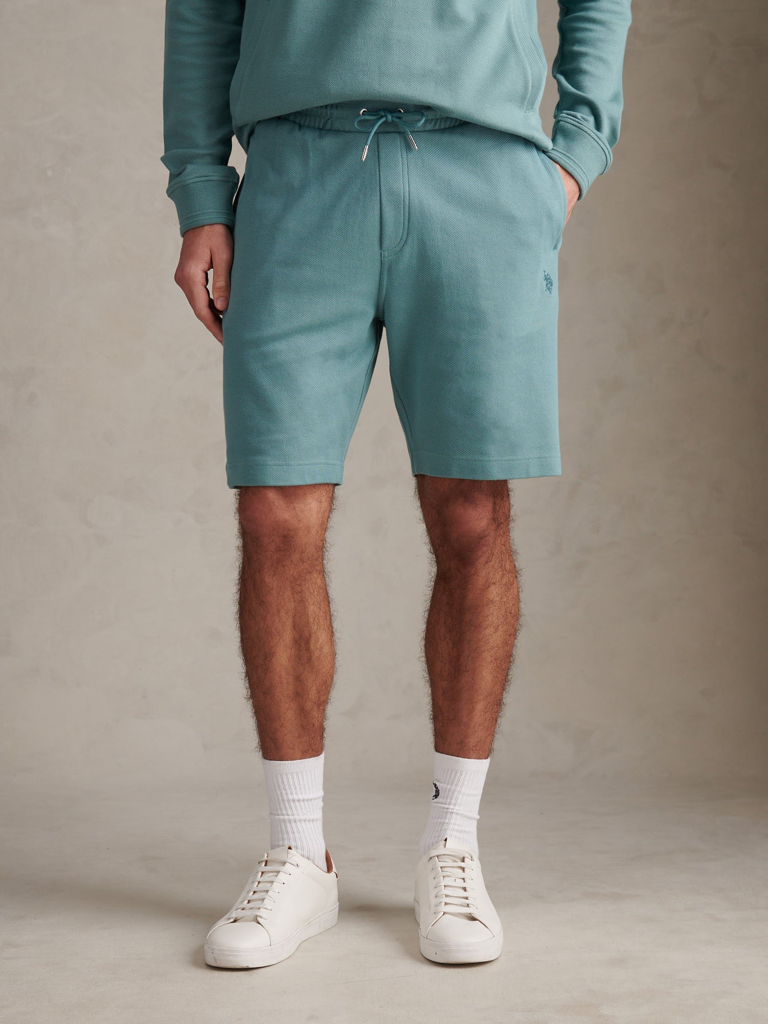 Mens Twill Texture Jersey Short Arctic
