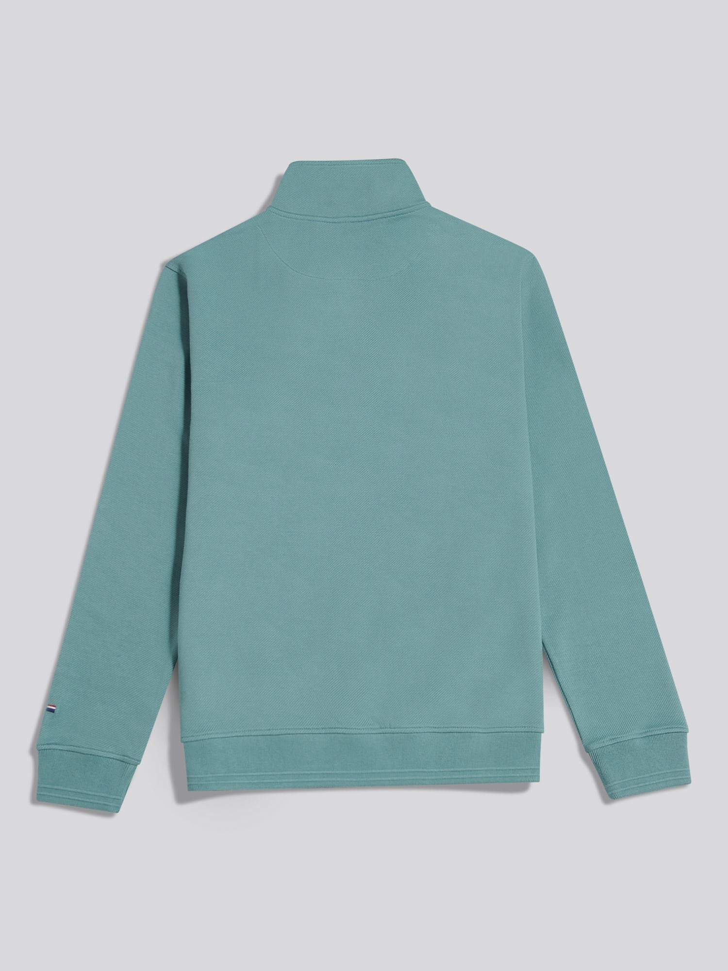 Mens Twill Textured 1/4 Zip Funnel Sweatshirt Arctic