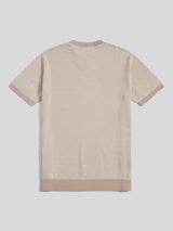 Mens Cotton Vertical Texture Knit T-Shirt Atmosphere