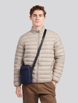 Mens Small Arrowhead Crossbody Bag in Navy