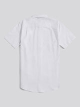 Mens Oxford Stripe Short Sleeve Shirt Ice Blue
