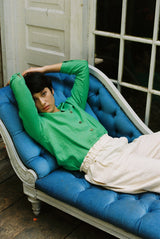 Claudine Linen Blouse  - Jade