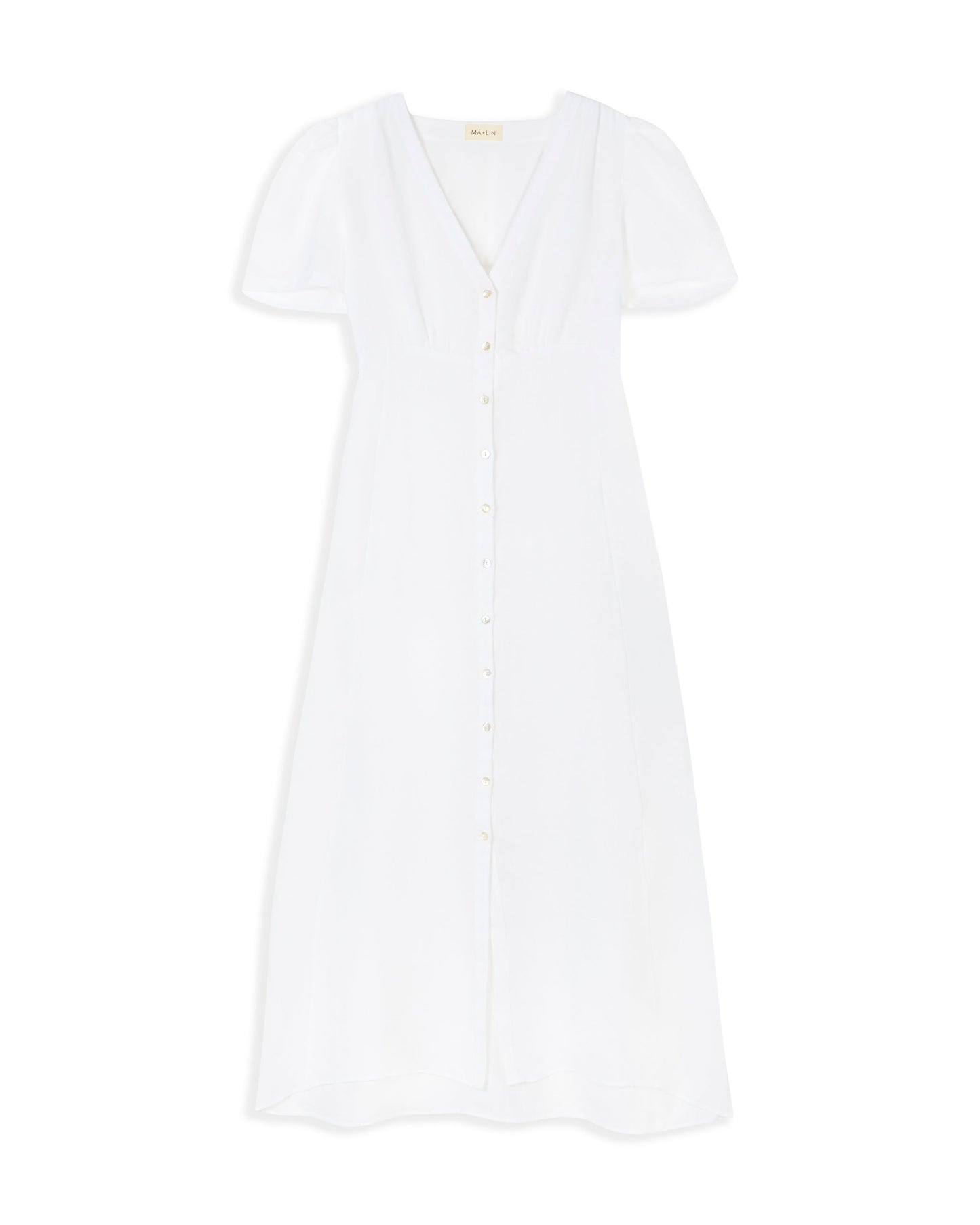Daisy Linen Dress  - White