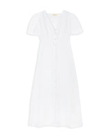 Daisy Linen Dress  - White