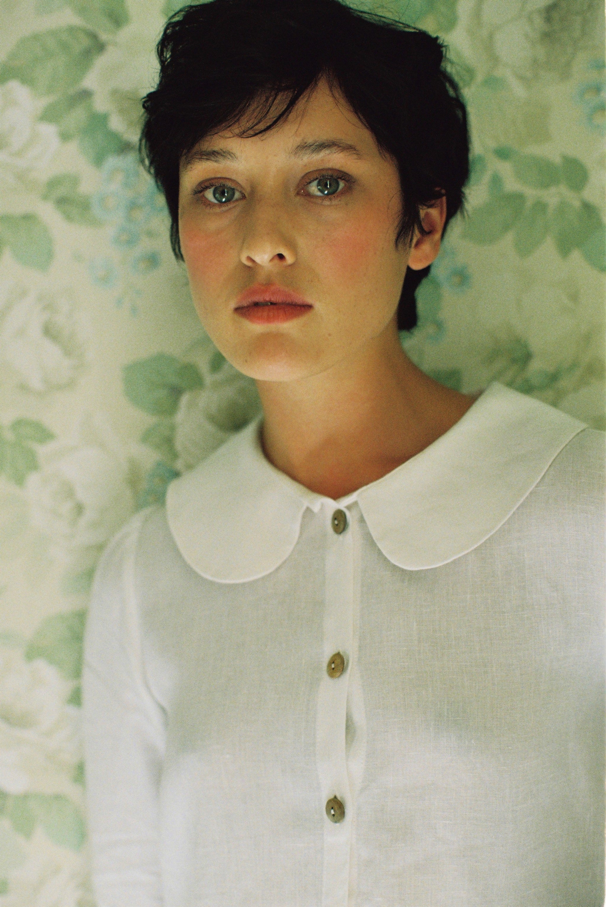 Claudine Linen Blouse  - White