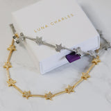 Margot Sparkling Star Choker | Silver Plated