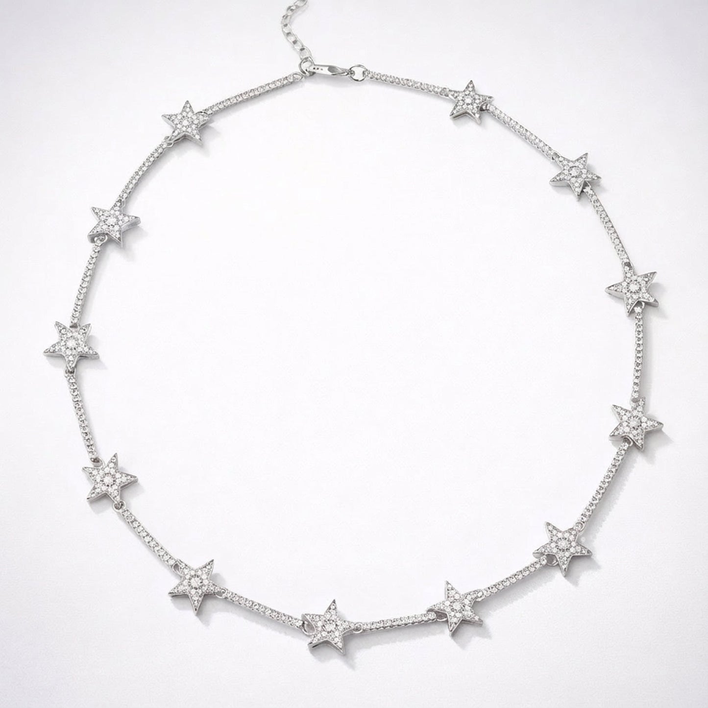 Margot Sparkling Star Choker | Silver Plated
