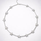 Margot Sparkling Star Choker | Silver Plated