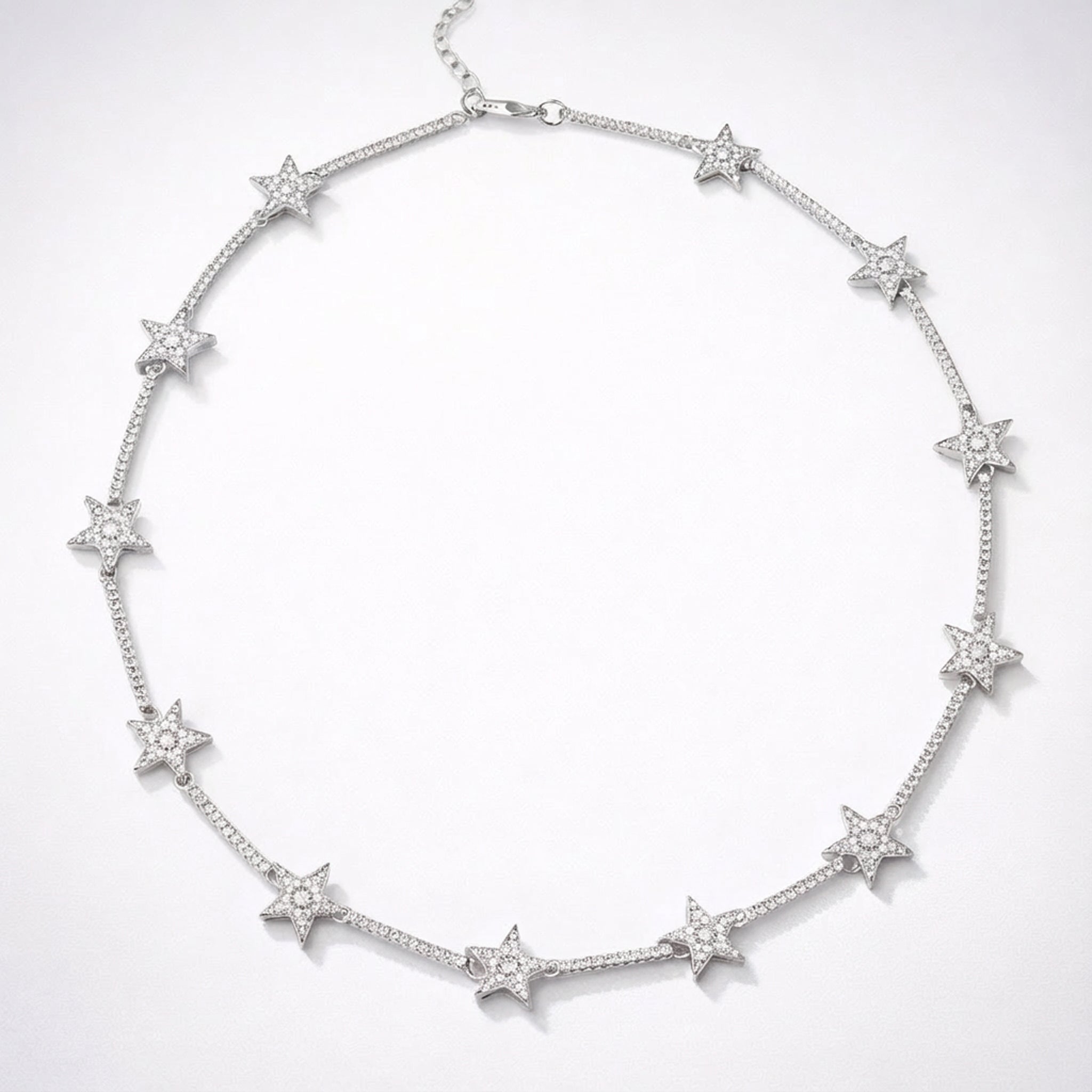 Margot Sparkling Star Choker | Silver Plated