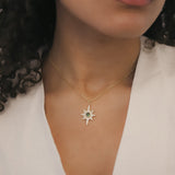 Heidi North Star Birthstone Necklace | 18K Gold Plated