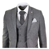 STZ34 - Men's Wool 3 Piece Suit Double Breasted Waistcoat Tweed 1920s