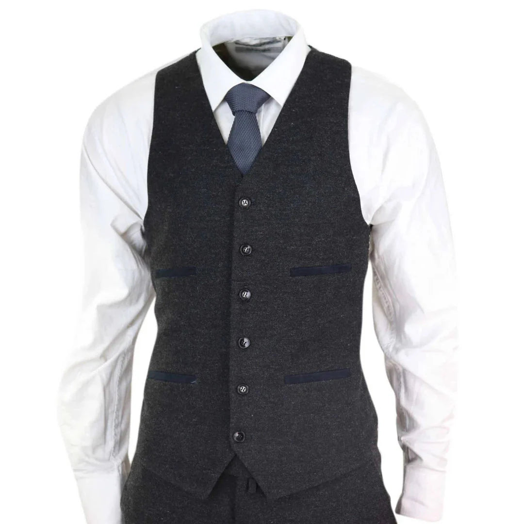 STZ22 - Men's Wool Tweed Suit 3 Piece Authentic 1920s Classic