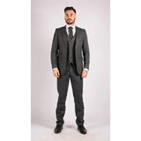 STZ30 - Men's Wool 3 Piece Suit Double Breasted Waistcoat Tweed 1920s
