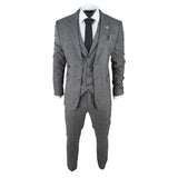 AK-10 - Men's Classic 3 Piece Suit Prince Of Wales Check Wedding