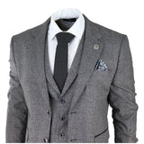 AK-10 - Men's Classic 3 Piece Suit Prince Of Wales Check Wedding