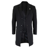 Men's 3/4 Long Overcoat Jacket Wool Feel Coat Blinders