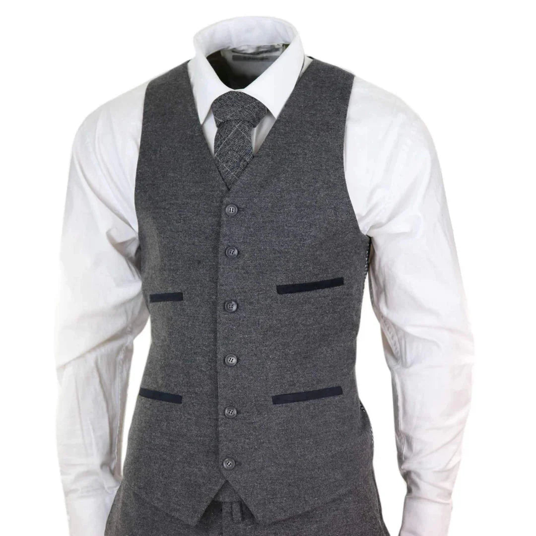 STZ23 - Men's Wool Tweed Suit 3 Piece Authentic 1920s Classic