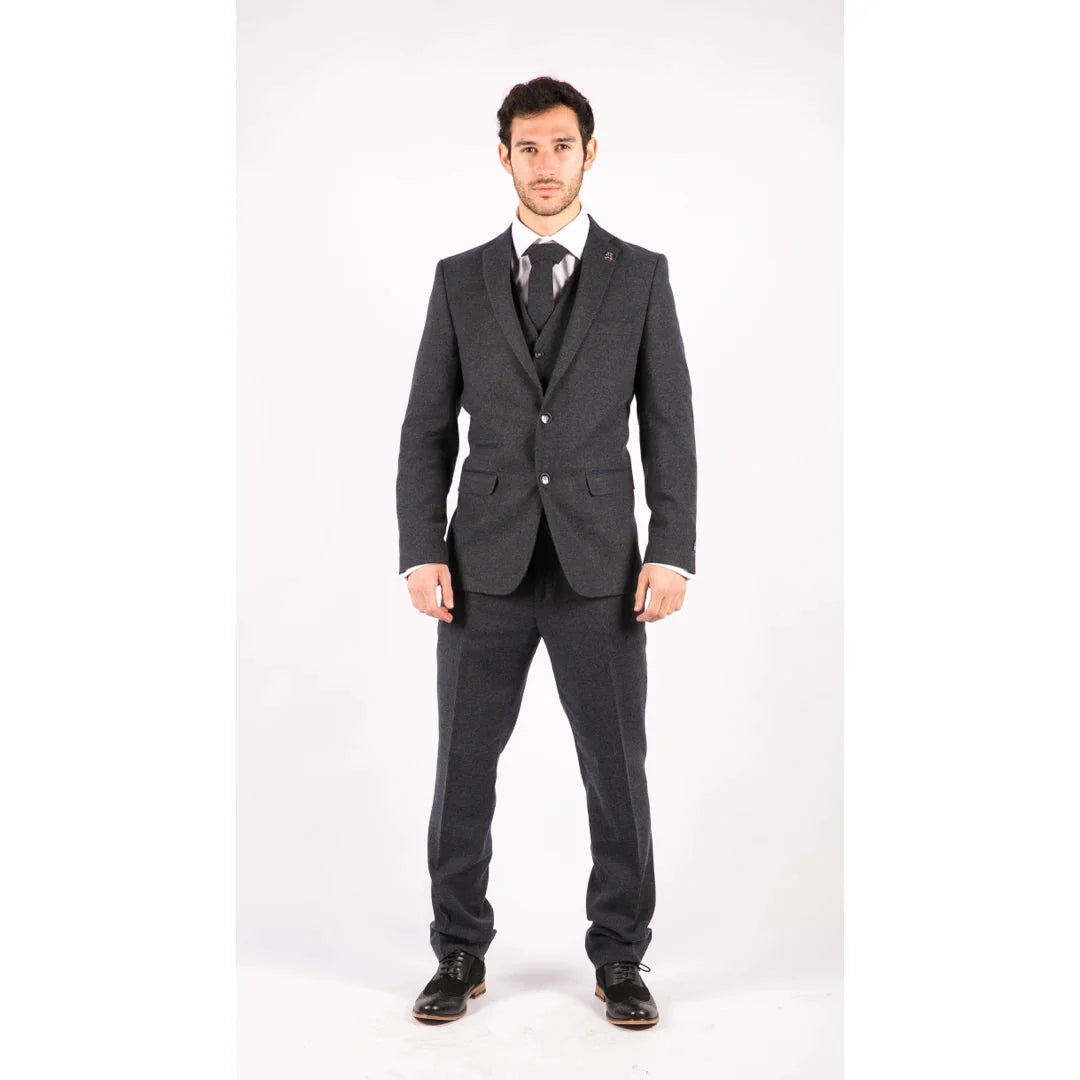 STZ21 - Men's Wool Tweed Suit 3 Piece Authentic 1920s Classic