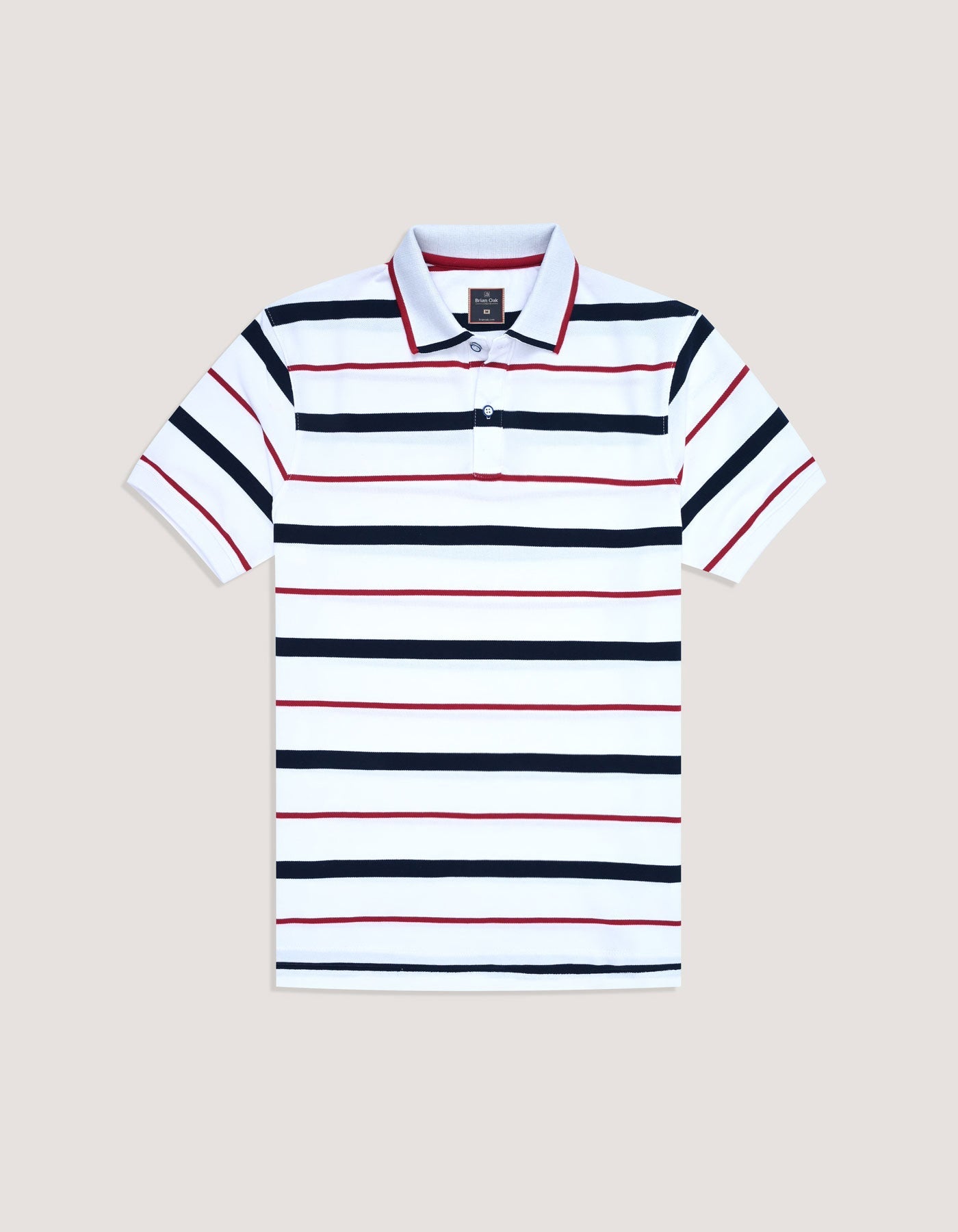 White Striped Polo Shirt