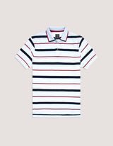 White Striped Polo Shirt