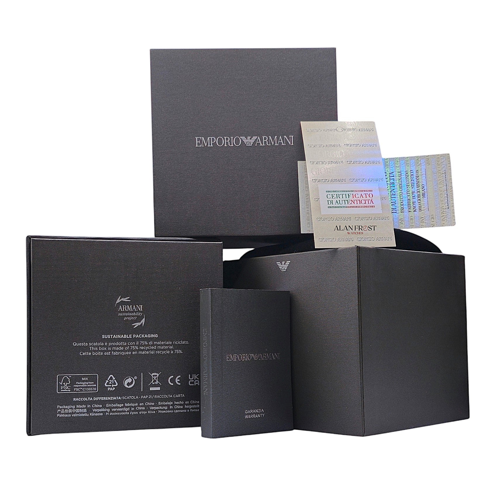 Emporio Armani watch AR1408 Square Men's