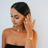 Odette Moonstone Spiky Star Choker Necklace | 18k Gold Plated