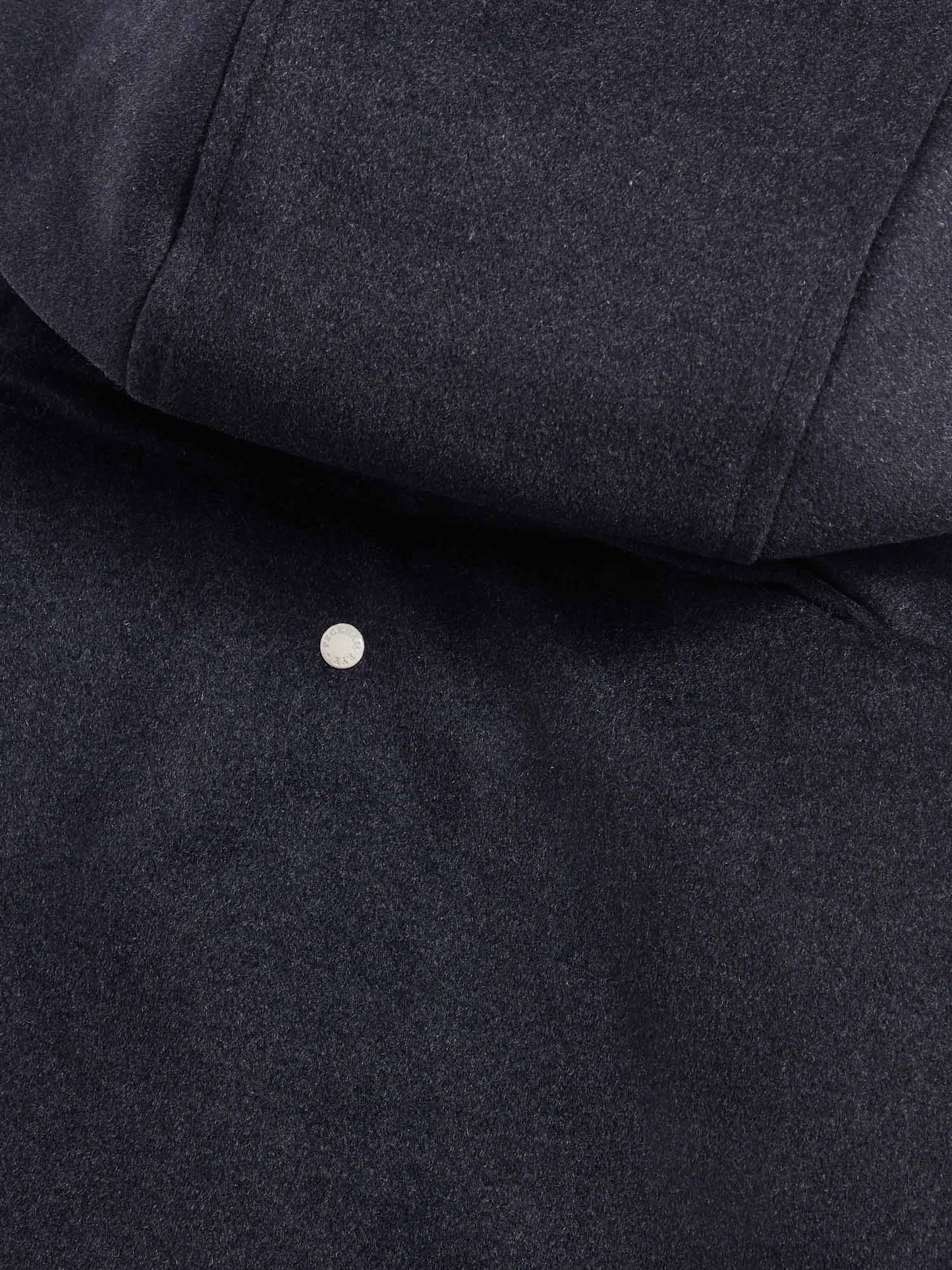 Wool Blend Padded Parka in Dark Sapphire Navy