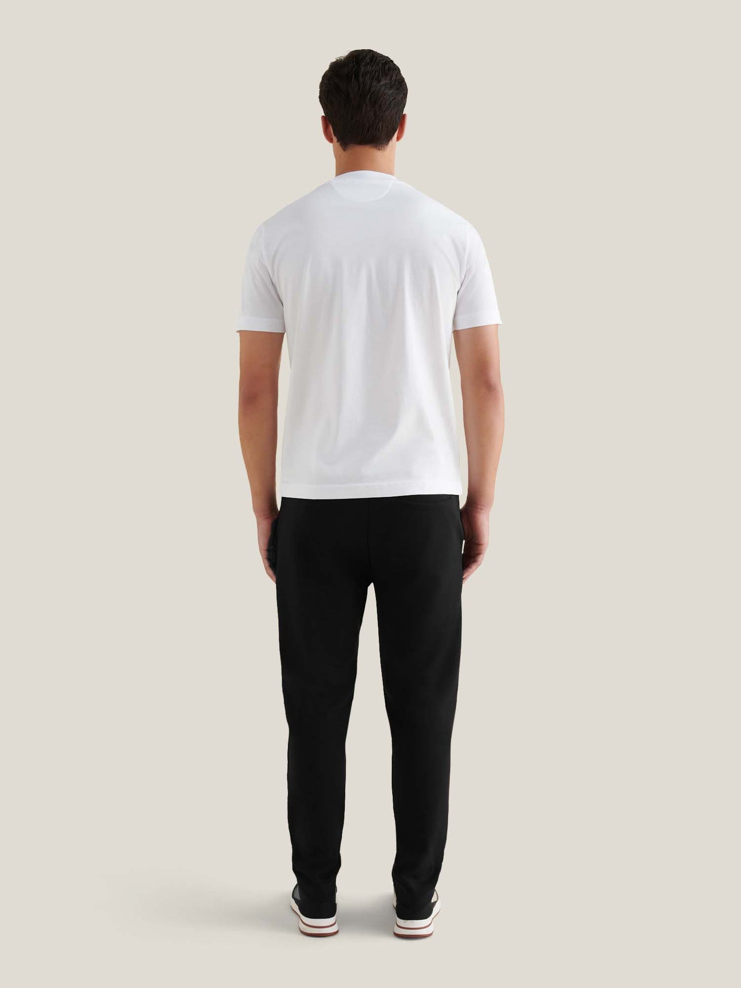 Jersey Interlock Jogger in Black