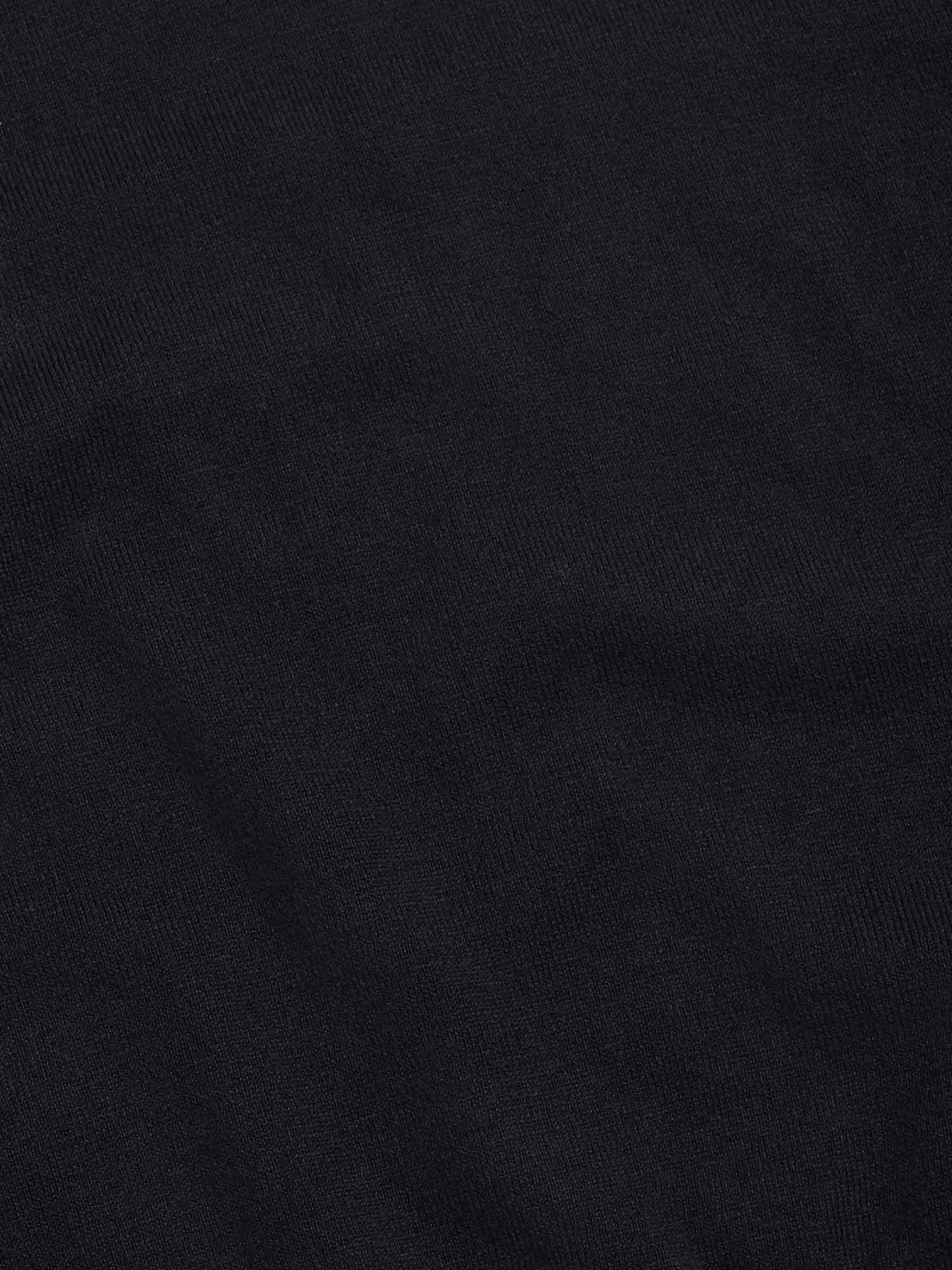 Jersey Knit Polo Shirt in Black