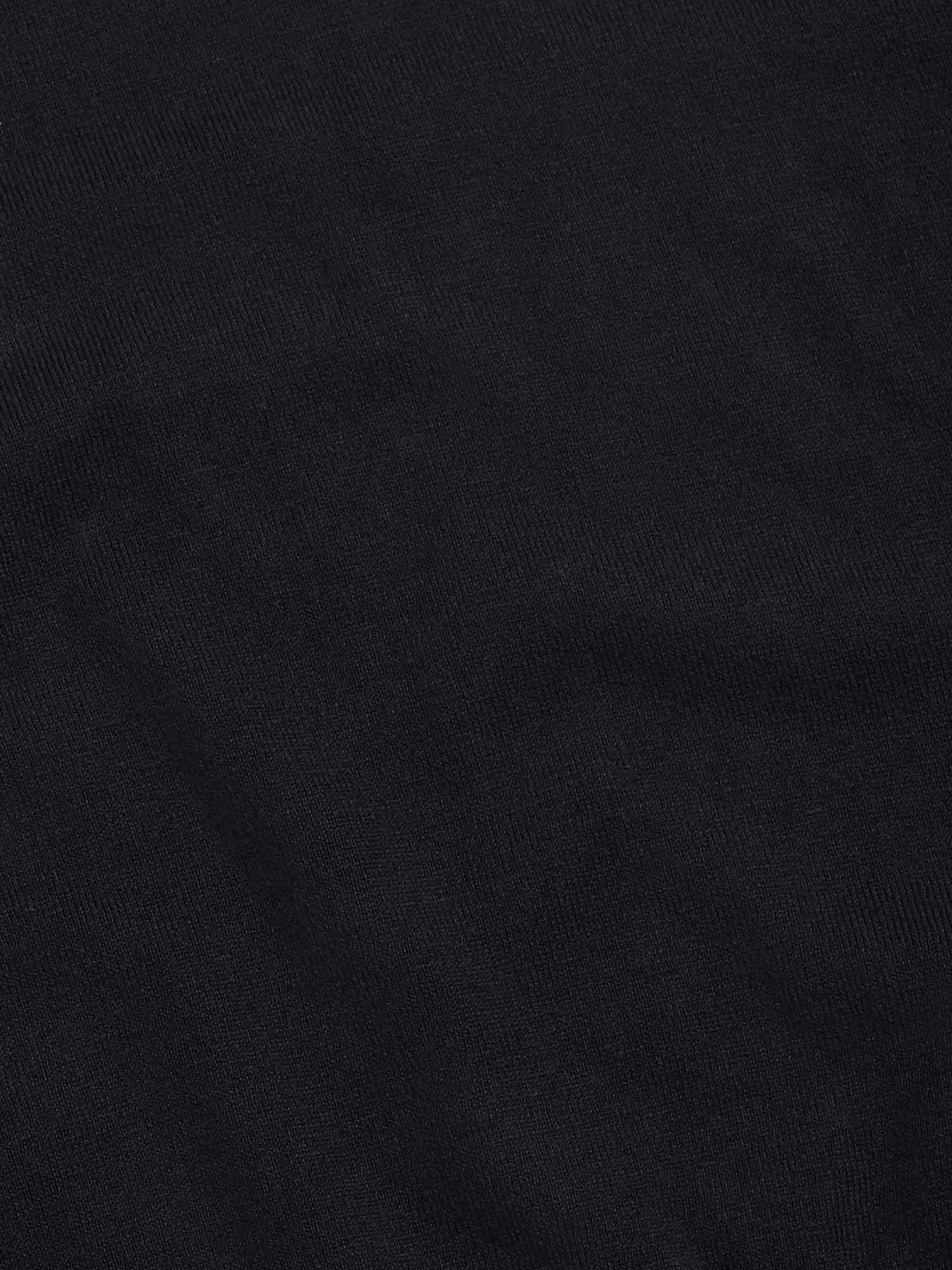 Jersey Knit Polo Shirt in Black