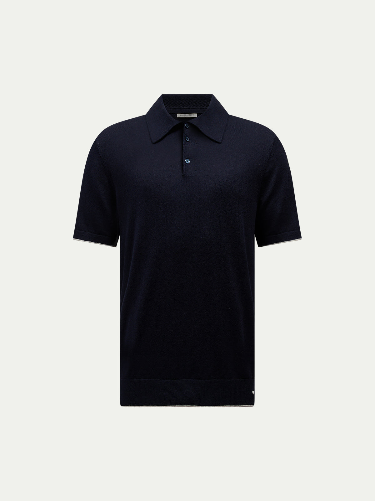 Jersey Knit Polo Shirt in Dark Sapphire Navy