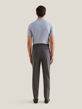 Jersey Knit Polo Shirt in Blue Blizzard
