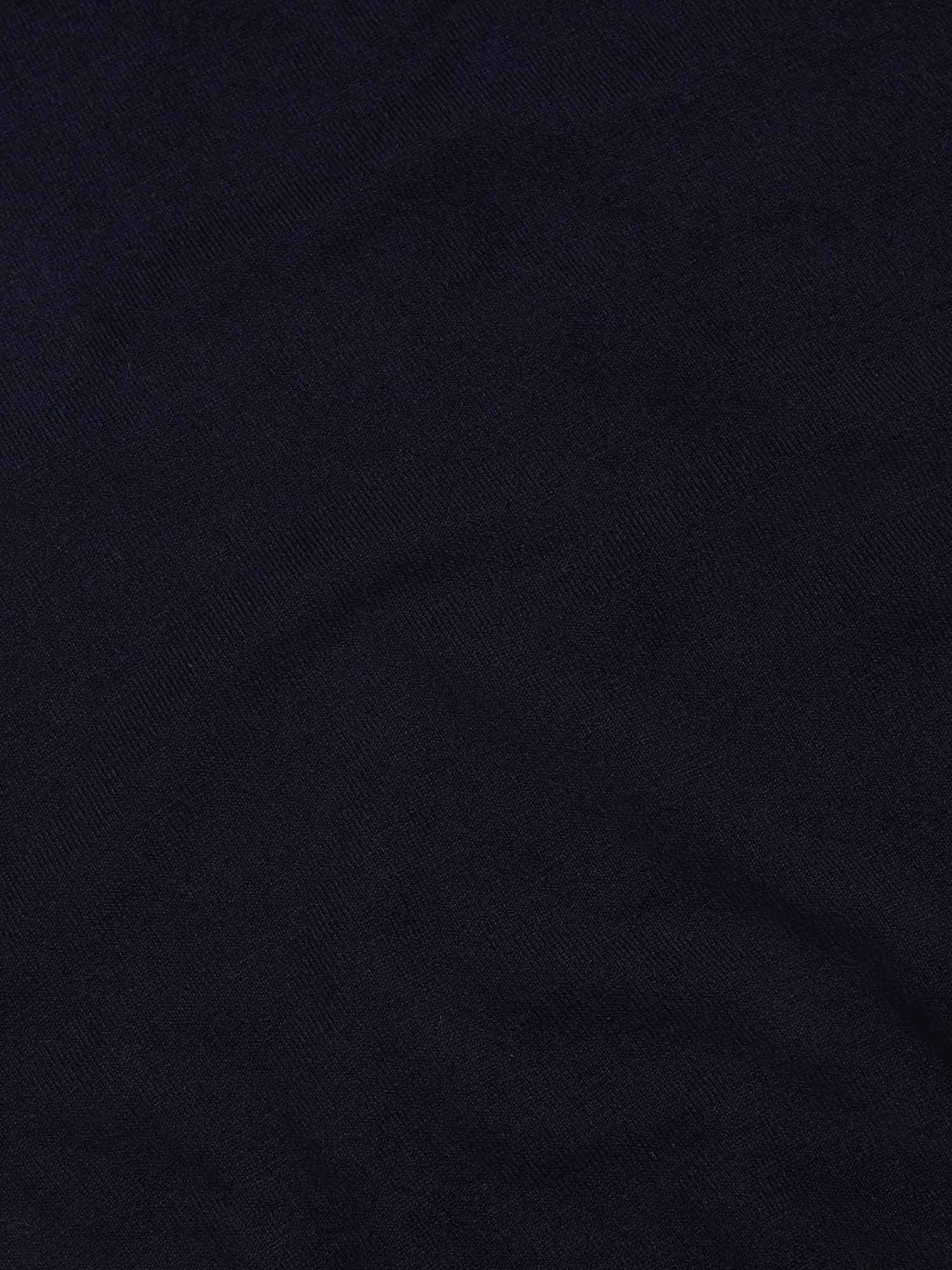 Jersey Knit Long Sleeve Polo Shirt in Dark Sapphire Navy